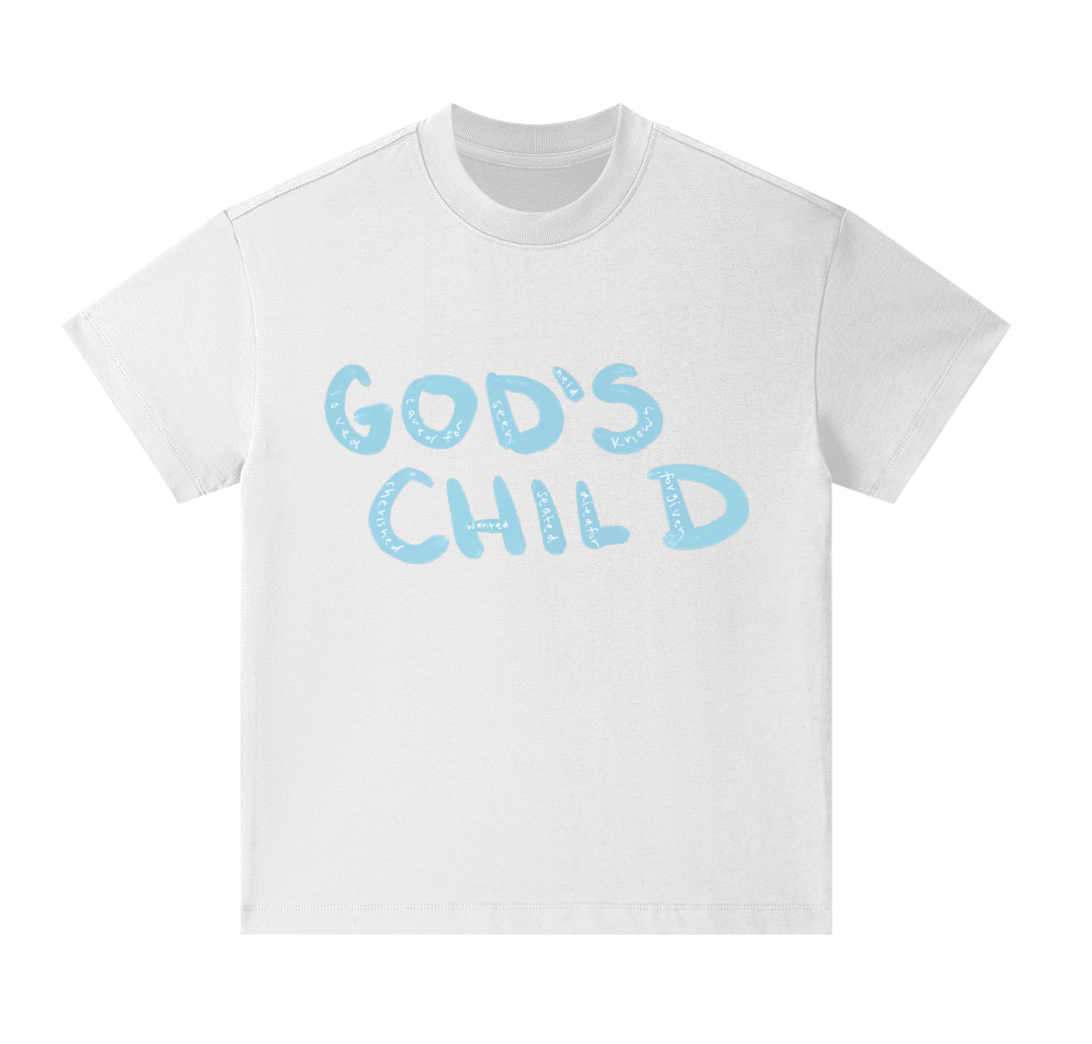 KIDS GOD'S CHILD with WORDS T-SHIRT – PRE ORDER